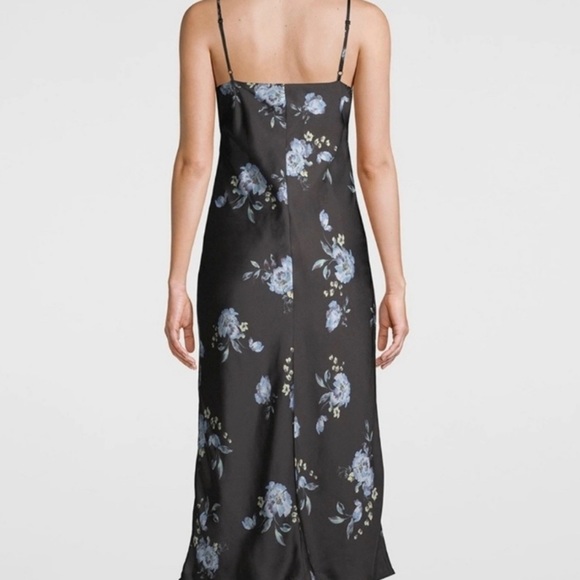 NWT WHBM Cowl Neck Floral Midi Slip Dress | Sz S - Picture 2 of 5